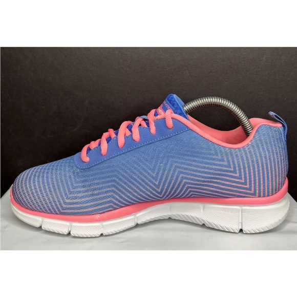Skechers Womens Equalizer-Expect Miracles 12034-PWPK Sz 9M Pink/Blu Superb! - Picture 3 of 12